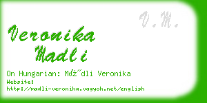 veronika madli business card